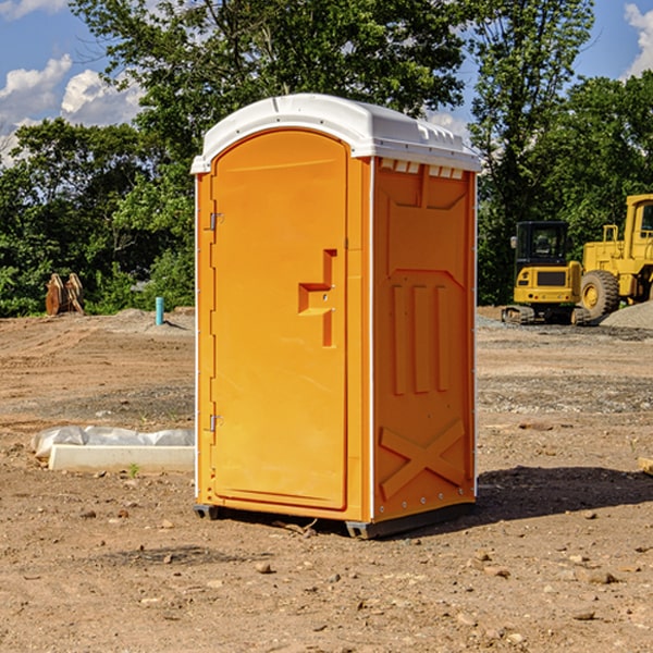 how often are the portable restrooms cleaned and serviced during a rental period in Railroad PA